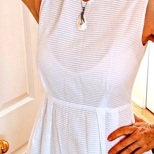 GAP lined white mini dress in sharp, white cotton.